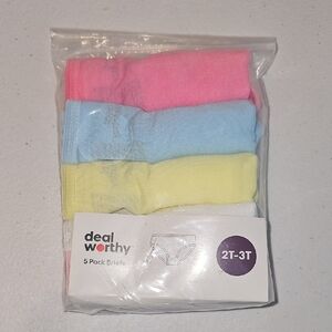 Dealworthy Toddler Girls' 2T-3T: 5pk Briefs